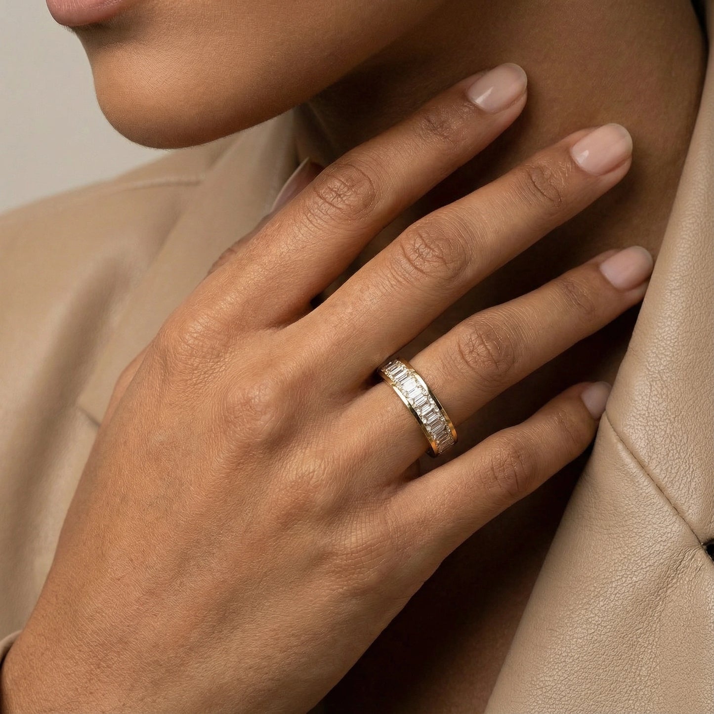 Champagne Crystals Ring