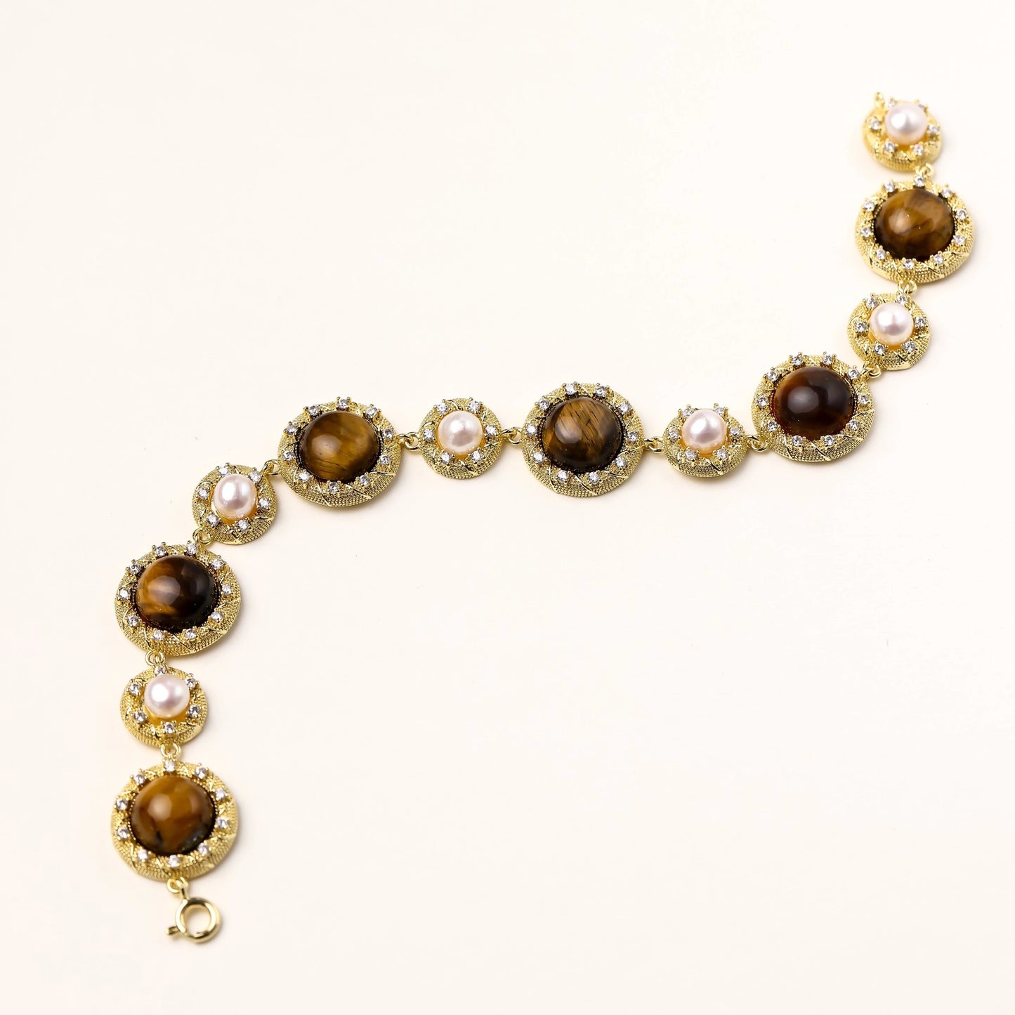 Tiger's Eye Pearl Bracelet