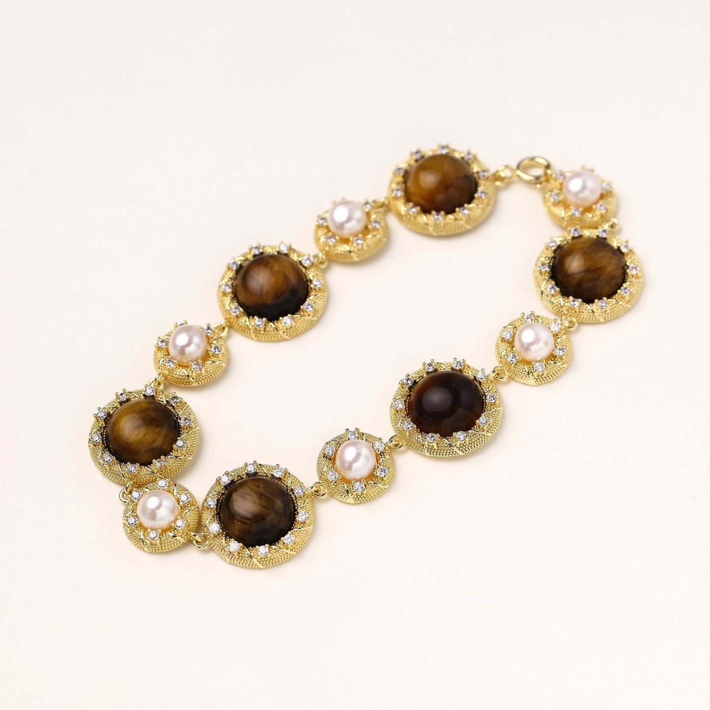 Tiger's Eye Pearl Bracelet
