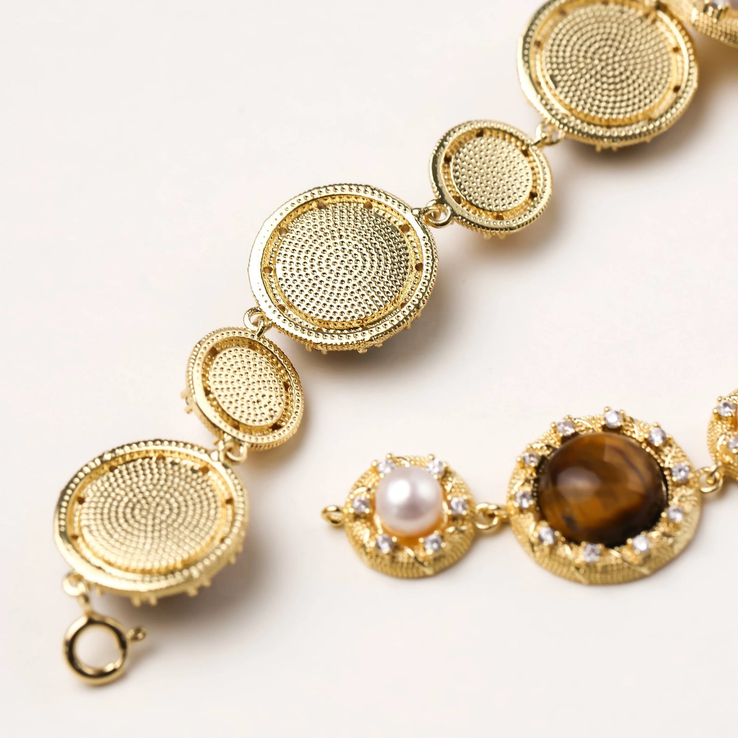 Tiger's Eye Pearl Bracelet