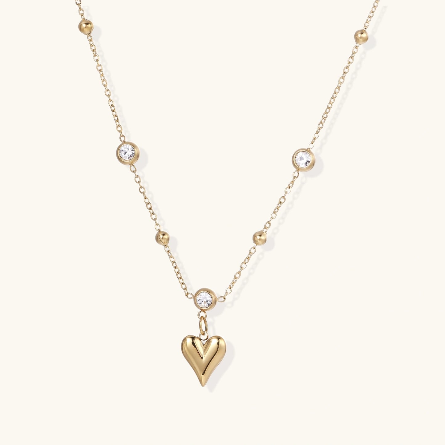 Star Crossed Heart Necklace