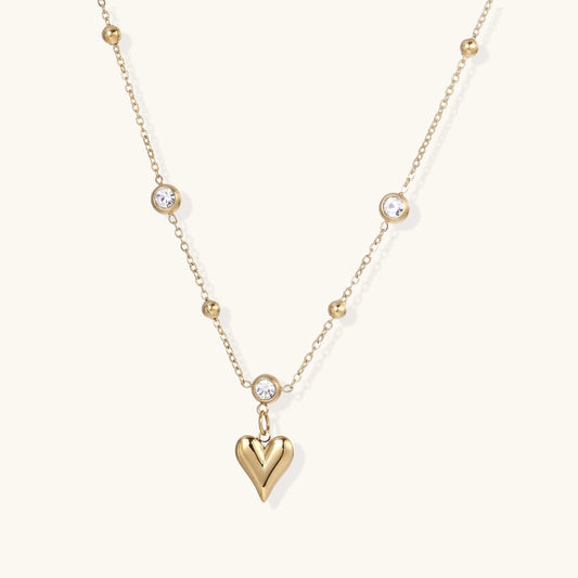 Star Crossed Heart Necklace