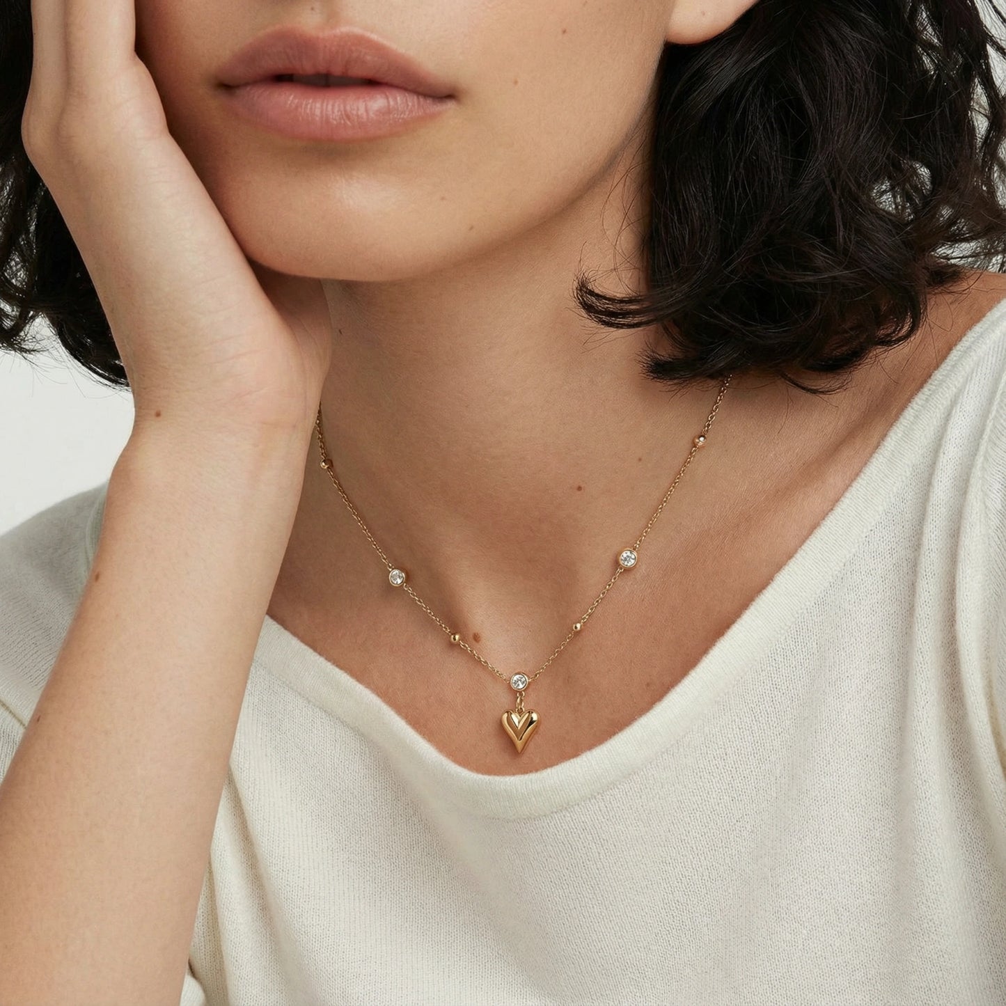 Star Crossed Heart Necklace