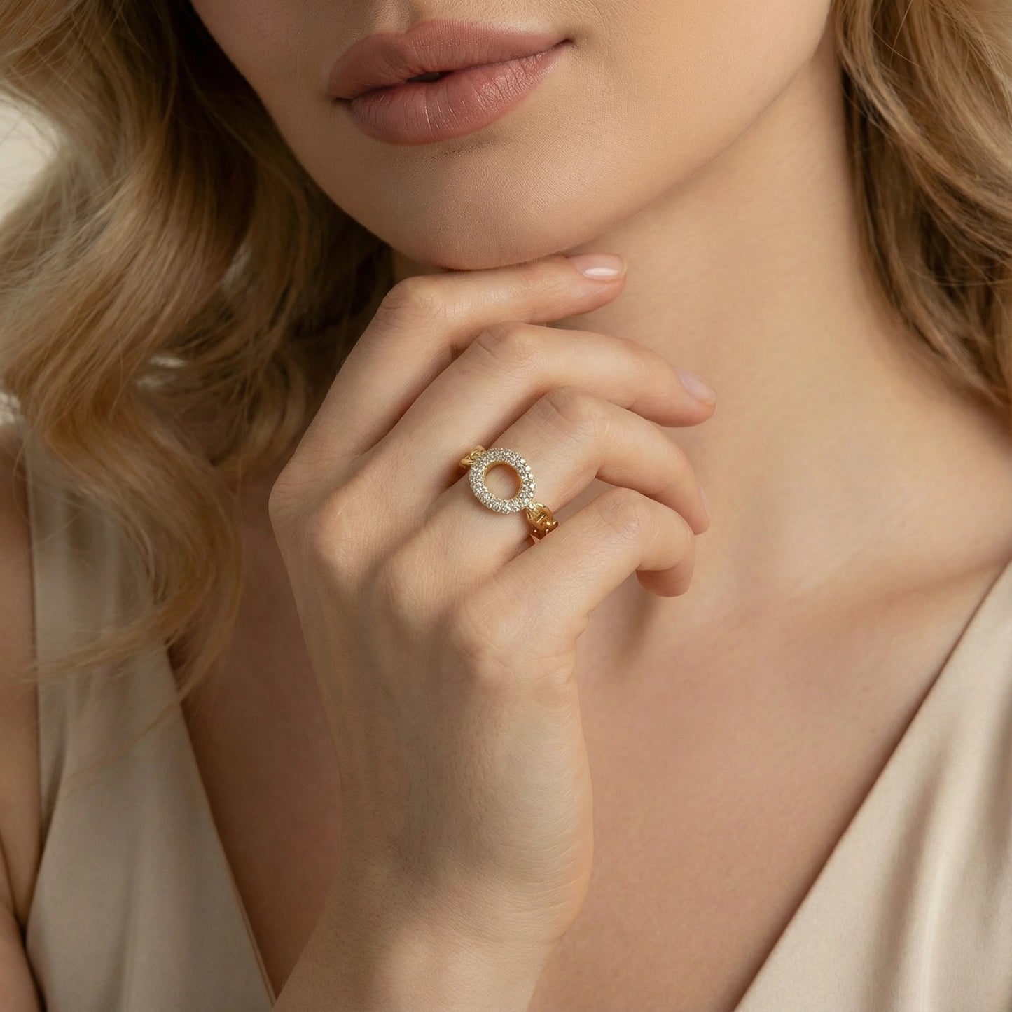 Gold Chain Ring