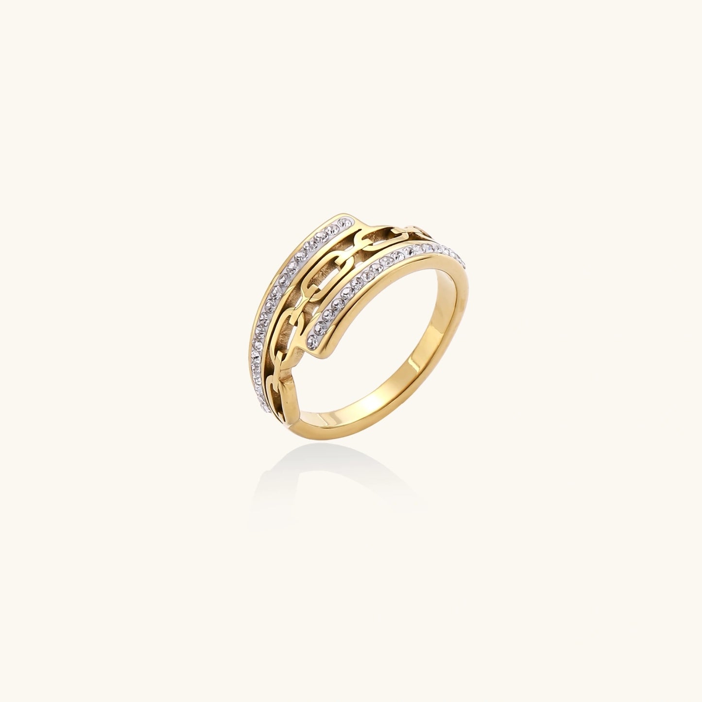Crystal Link Ring
